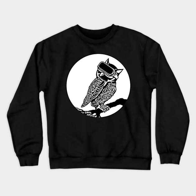 VR Owl Crewneck Sweatshirt by NewSignCreation